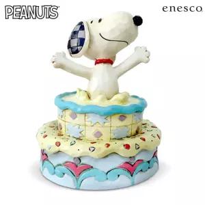 스누피 생일 축하 케이크 규어 14cm만화 캐릭터 장난감 완구