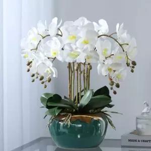 호접란 조화화분 서양란 가드닝 개업 퍼플 자홍 인테리어