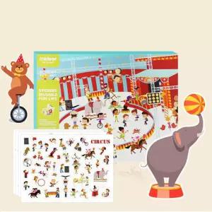 유아 붙이고 떼는 서커스 학습스티커170p 집콕템 돌봄센터 놀이책 창의력 아기