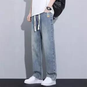 남자 주니어 일자핏 청바지 봄여름 일자바지 남여중학생멋쟁이 유행각 얇은 OOTD2