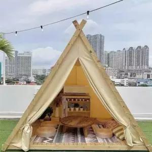 인디언 텐트 삼각형 천막 오두막 방갈로 글램핑장 2X2m