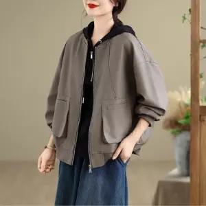 빛채운 가을 캐주얼 여자 가죽점퍼 야구넥 집업 PU가죽 점퍼 OPH3