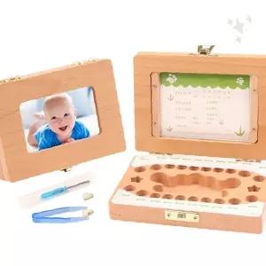 원목 사진 보관함 유치 젖니 탯줄 보관 케이스 아기 성장 기념품 보존함 각인