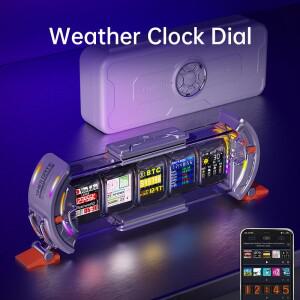 Divoom Times Gate 사이버 펑크 게임 설정 디지털 시계  스마트 앱 제어  와이파이 연결  RGB LED 디스플레