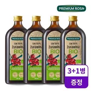 데일리원 프리미엄로사 크랜베리 원액 500ml 3+1병 / NFC착즙 100%