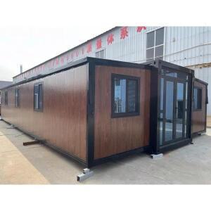 40피트 조립식 대형  확장형 컨테이너 하우스 욕실 포함, 단열 알루미늄 창문, 모듈식 이동식 주택