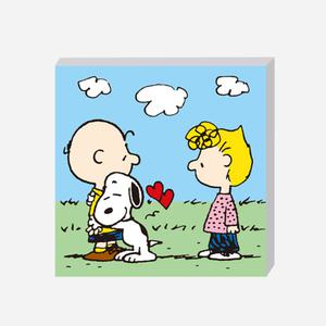 DIY 보석십자수 피너츠 스누피 허그 25x25cm 캔버스형 비즈