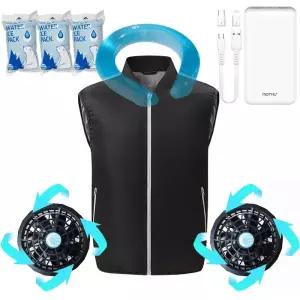 그린어스 선풍기조끼 쿨링 넥밴드 PCM 냉동팩 냉각팬 KC인증 아이스팩 3개 기본구성