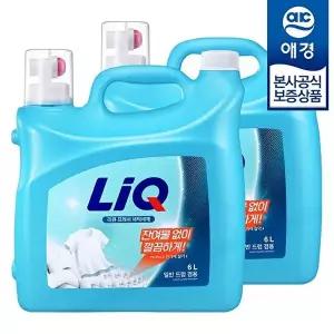 [애경][비밀] 리큐 프레쉬 일반드럼겸용 액체세제 6L x2개