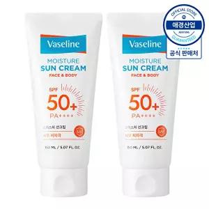 [애경]바세린 모이스처 선크림 150ml x2개 +비누1입 2개증정