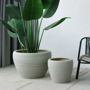 대형세라믹화분 도자기 빈화분 카페 현관 라운지 거실 원형 키큰화분