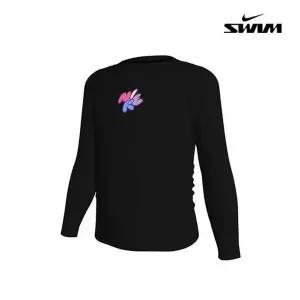 [나이키]아동래쉬가드 여자아동 버블 스크립트 롱 슬리브 NESSF773-001 741987