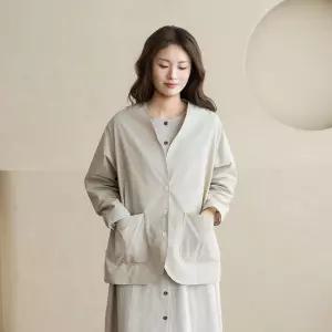 [마담4060]엄마옷 마담4060 [내추럴포엠]노카라나일론 여성 데일리 자켓 -RJK2603032-