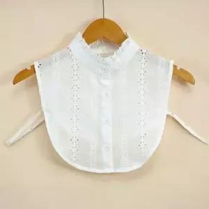 넥케이프 레이어드 차이나 페이크 플리츠 공갈셔츠 프릴카라