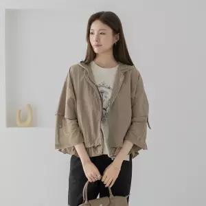 [마담4060]엄마옷 마담4060 후드망사롤업 중년여성 데일리 자켓 -RJK2604007-