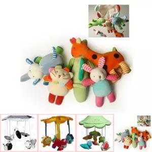 기린과 친구들 칼라모빌 오르골포함 멜로디 봉제인형/신생아/아기/컬러/소리나는/귀여운/모빌/출산/선물용