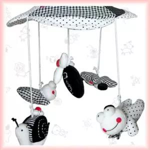 왕눈이 흑백 모빌/신생아/3개월까지/멜로디/누르면소리나는/귀여운/모빌/가정/어린이집/출산/선물용