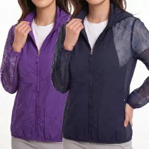 [인코디아웃도어]BTL 여성 여름 바람막이 자켓 플라워 망사 후드점퍼 JSBT-371