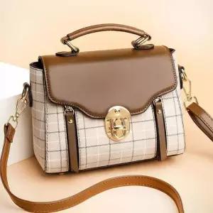 체크백 여성 모던 클래식 체크 토트 크로스백 데이트 모임룩