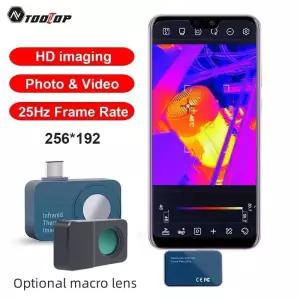 TOOLTOP T7 256*192 Android Type-C 열 카메라 25Hz 태양광 패널 전원 장치 오류 감지를 위한 모바일