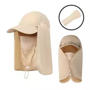 G1 안면 마스크 겸용 썬캡(베이지)