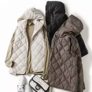 루즈핏 여성 패딩 조끼 데일리 후드 패딩 조끼 따뜻한 베스트