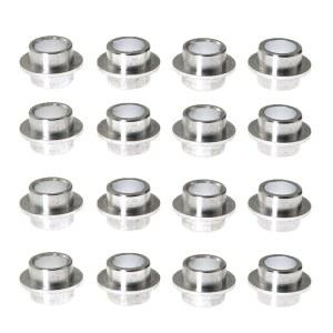 RLECS 16pcs 8mm 롤러 스케이트 베어링 켓 실버 스케이트보드 스쿠터 쿼드 인라인 휠 스페이서