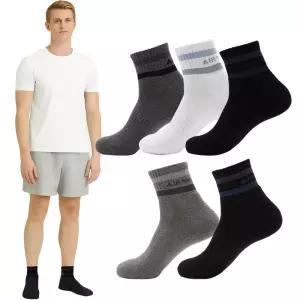 5켤레 국산 에어워크 남자 러닝양말 현장 안전화 작업화 두꺼운 파일 쿠션 스포츠 등산 운동 자전거 조깅 양말 단목 라인