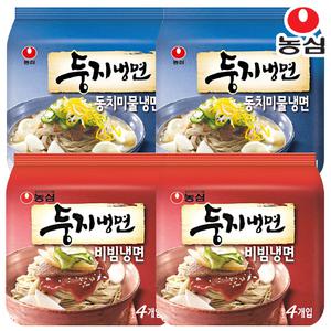 둥지냉면 비빔 8개 + 동치미 물냉면 8개 / 농심 메밀 소바