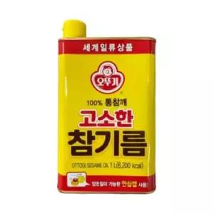 오뚜기 고소한 참기름 통참깨100% 1L 1개 