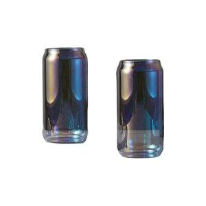 모던하우스 레인보우 비어캔 내열 유리컵, 670ml, 2개