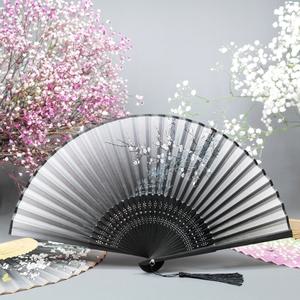 실크 부채 휴대용 접이식 미니 접이 여성 고급 접는 부채 한국 전통 선물용 여름 기념품 작은 외국인선물