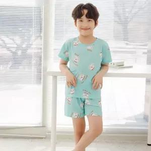 여름잠옷 아동 키즈 주니어 남아 내의 굿럭바둑이 쿨냉감 반팔 세트
