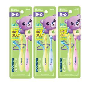 코도모 안심젤리 유아 칫솔(0-2세용), 2입, 3개