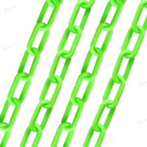 플라스틱체인 (8mm x 10M 형광연두) 가드라인 사슬 주차금지줄 형광컬러 체인고리 안전줄