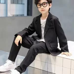 힙한 3색 정장세트 블랙 힙스타일 투버튼 바지 검은 자켓 주니어