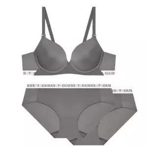 [게스언더웨어](강남점)(노와이어)화이트밴드 브라1개+팬티2개세트DGY(GEWBR162/BP162)