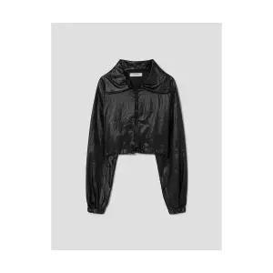 에잇세컨즈바람막이 여성 캐주얼 점퍼 트레이닝 글로시 집업 봄 가을 간절기자켓 블랙 윈드브레이커 RB363