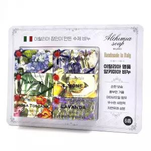 이탈리아 알키미아 무당벌레 비누 200g 6개입 핸드메이드 수제비누 두바이 순한보습 풍부한거품 아마씨오일