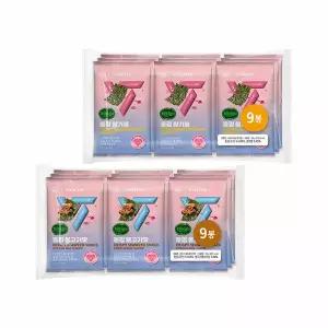 비비고 x 세븐틴 돌김 참기름 4g 9입 x1개+불고기맛 4g 9입 x1개 (총 18봉)