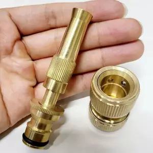 고압 정원 황동 신주 노즐 1세트 안개 분사 분무기 용/분사기/세차/물/헤드/분사건/호스/농업용/멀티/원예