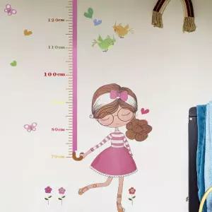 (우산든소녀) 키재기 시트지/키측정/스티커/신장계/기록/꾸미기/데코/벽부착/성장/차트/아기/아동/아이