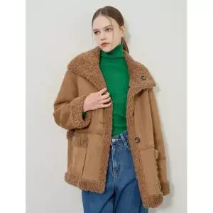 [하프클럽/BNX]양털 하이넥 리버시블 무스탕 자켓 (BX4JK008L0)