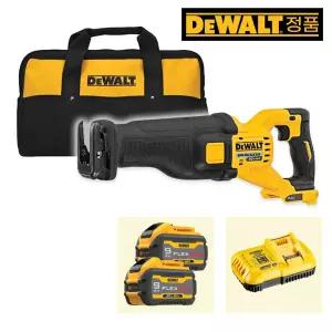 디월트 DCS389X2 60V(3.0Ah)/20V(9.0Ah) x2팩 충전 컷쏘 파이프 목재 절단톱 플렉스볼트 XR BL