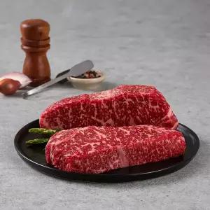 더미트 소고기 한우 1등급 채끝 400g (200g*2)/국내산/구이용/로스구이/홈파티/바베큐