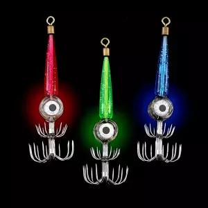 [하프클럽/머털낚시]딜라이풀 LED 눈알 집어등 전자 에기 더블훅 쭈꾸미 문어 갑오징어 갈치