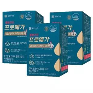 종근당건강 프로메가 식물성 알티지 rTG 오메가3 듀얼 450mg 60캡슐 x 3박스