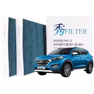 PM1.0 올뉴 투싼 TL 활성탄 에어컨필터 3개