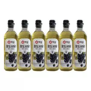 CJ제일제당 백설 포도씨유 900ml 6개 / 써클