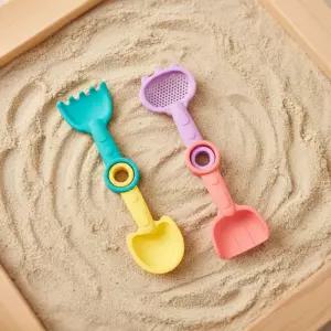 캐스B 모래별 친구들 링크삽 4종세트 모래놀이 해변 바닷가 샌드토이 채반 갈퀴 모래삽